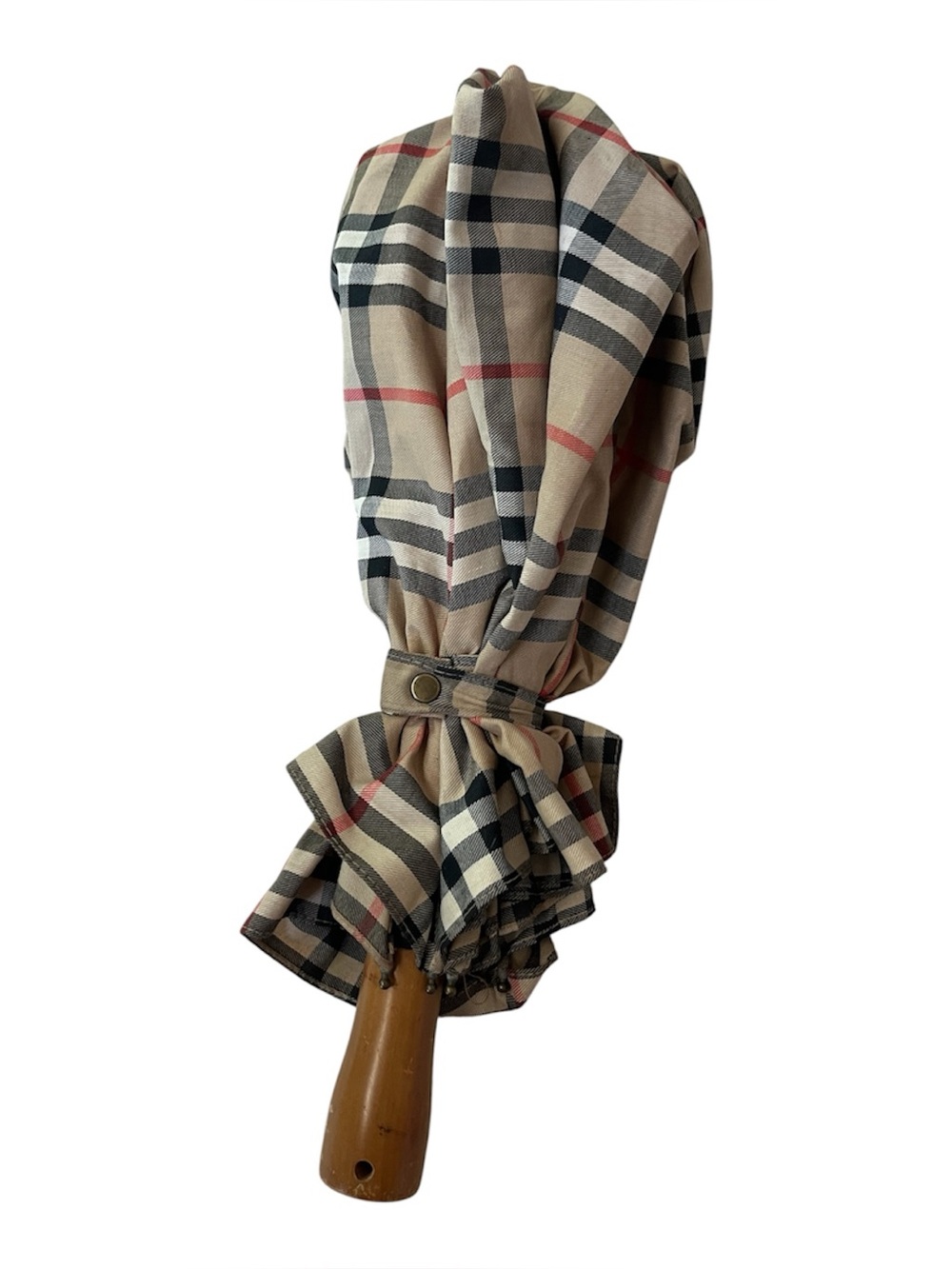 Vintage Burberry Check Folding Umbrella